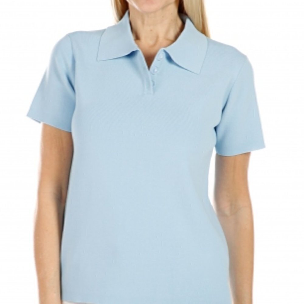 HILARY Macmillan BNWT Ribbed Top Polo Large Button
